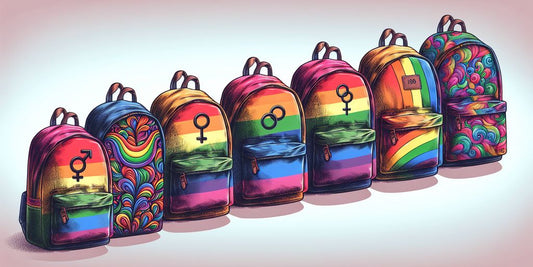 LGBTQ+ themed backpacks over time