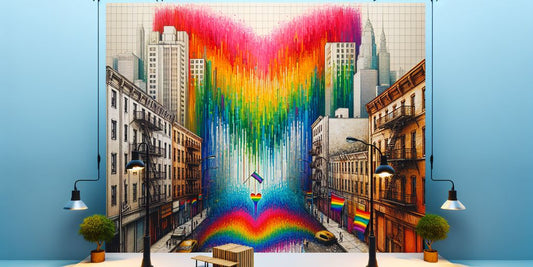 LGBTQ+ wall art in urban setting