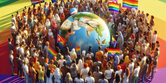 LGBTQ+ people from different cultures gathering