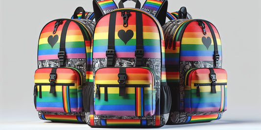 durable LGBTQ+ backpacks with rainbow patterns